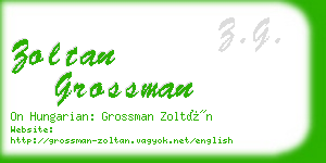 zoltan grossman business card